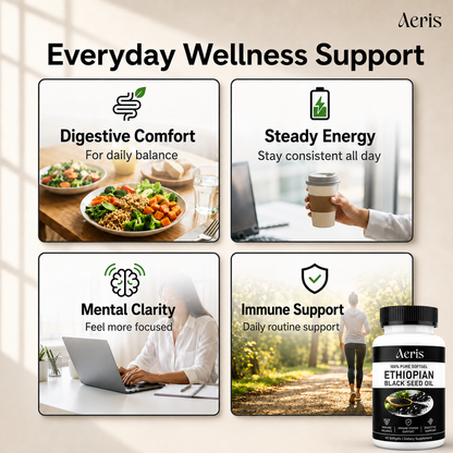 Aeris Ethiopian Black Seed Oil Softgels